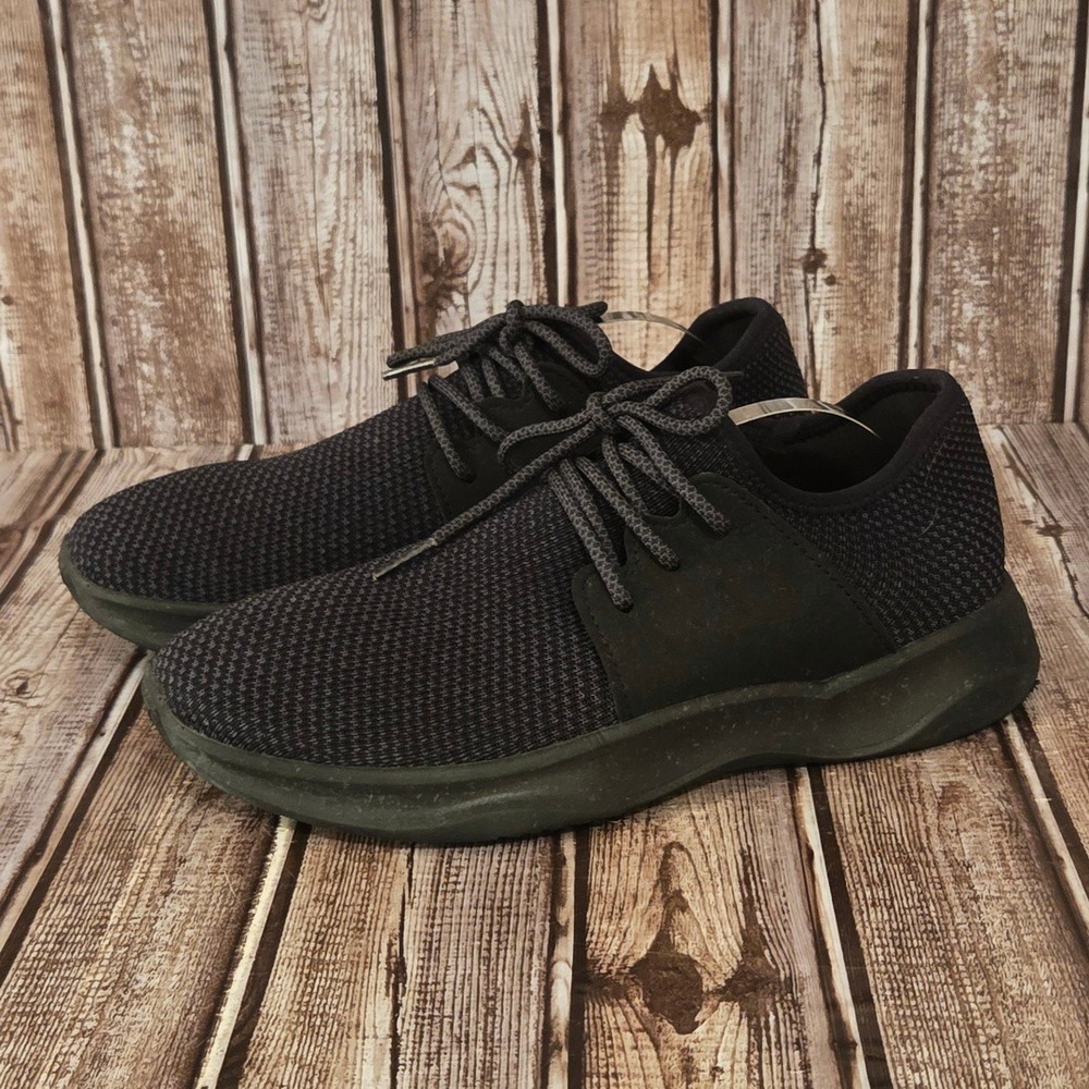 Sz 8 Womens Vessi Everyday Black Waterproof Knit Sneakers Comfort Shoes VGUC!